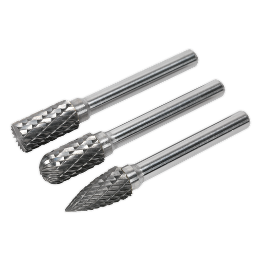 [SDBK3] Sealey Tungsten Carbide Rotary Burr Set 3pc