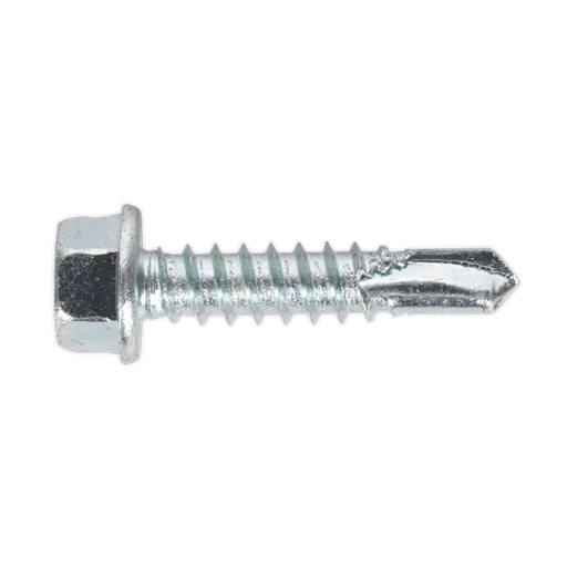 [SDHX5525] Sealey Zinc Plated Self-Drilling Hex Head Screw 5.5 x 25mm - Pack of 100