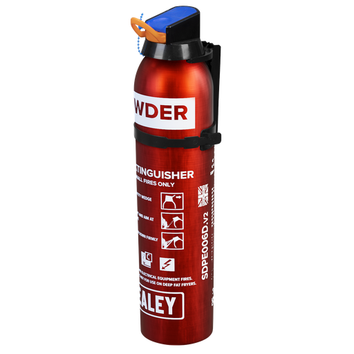 [SDPE006D] Sealey Disposable Dry Powder Fire Extinguisher 0.6kg