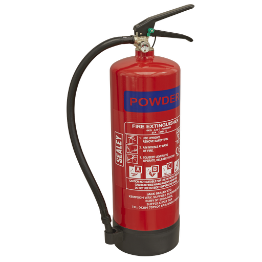 [SDPE06] Sealey Dry Powder Fire Extinguisher 6kg