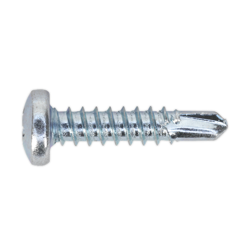 [SDPH4219] Sealey Zinc Plated Self-Drilling Pan Head Phillips Screw 4.2 x 19mm - Pack of 100