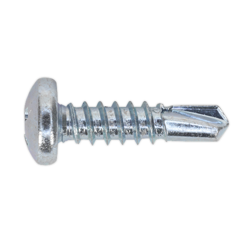 [SDPH4819] Sealey Zinc Plated Self-Drilling Pan Head Phillips Screw 4.8 x 19mm - Pack of 100