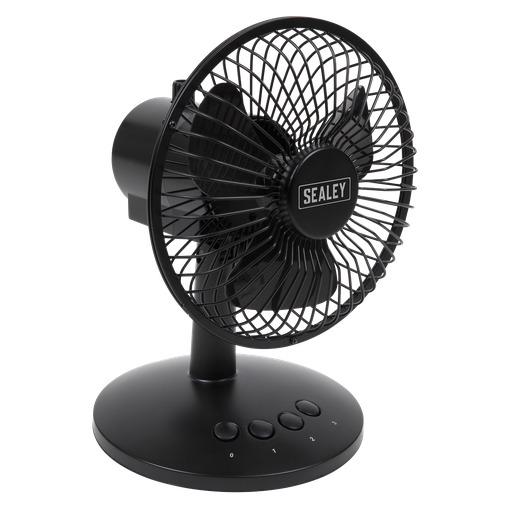 [SFF6USB] Sealey 3-Speed Oscillating USB Desk Fan 6"