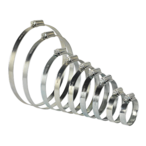 [SHCS2] Sealey Zinc Plated Hose Clip Assortment 44-160mm 26pc