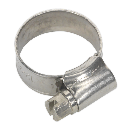 [SHCSS00] Sealey Stainless Steel Hose Clip 16-22mm - Pack of 10