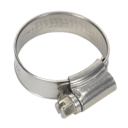 [SHCSS0X] Sealey Stainless Steel Hose Clip 22-32mm - Pack of 10