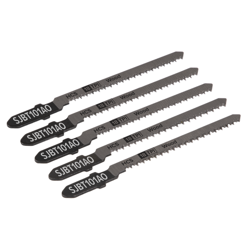 [SJBT101AO] Sealey Jigsaw Blade for Hard Wood 83mm 18tpi - Pack of 5