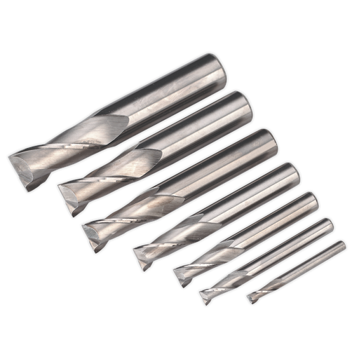 [SM2502EMSET] Sealey HSS End Mill Set 2 Flute 4-16mm