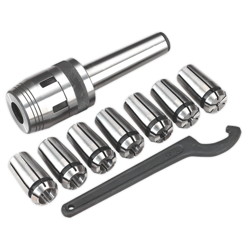 [SM2502MCS] Sealey Mill Chuck Set MT3-M12 4-16mm