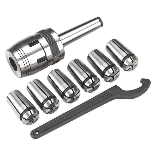 [SM2503MCSET] Sealey Mill Chuck Set MT2-M10 3-10mm