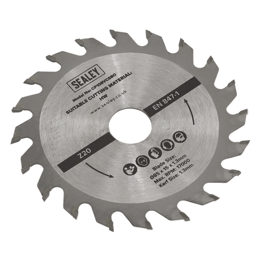 [SM85B20] Sealey 20tpu Circular Saw Blade Ø85 x 15 x 1.3mm