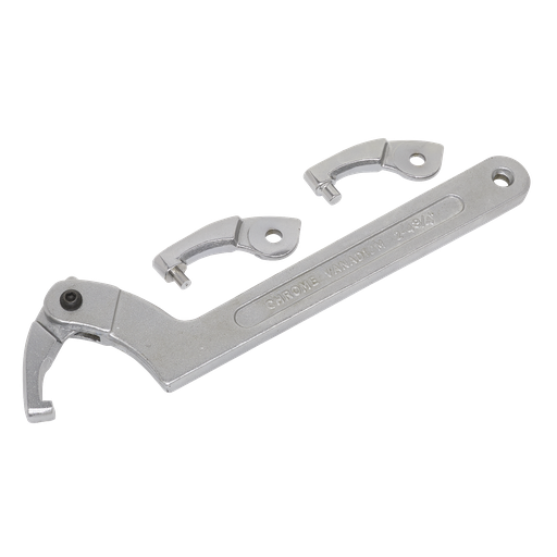 [SMC2L] Sealey Adjustable C-Spanner Hook & Pin Wrench Set 51-121mm 4pc