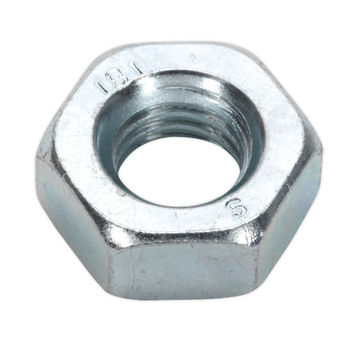 [SN10] Sealey Zinc Plated Steel Nut M10, DIN 934 - Pack of 100