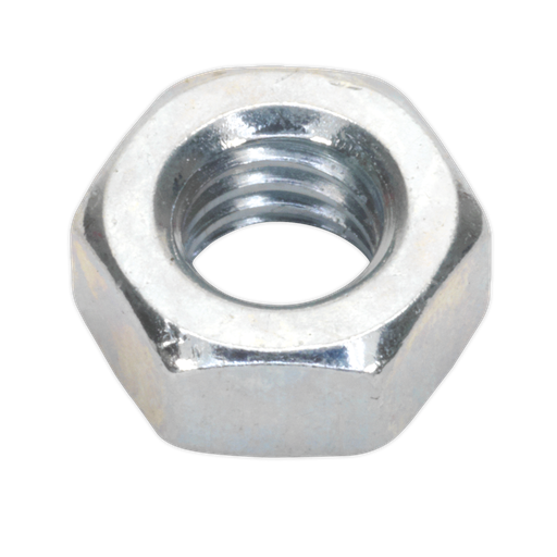 [SN6] Sealey Zinc Plated Steel Nut M6, DIN 934 - Pack of 100