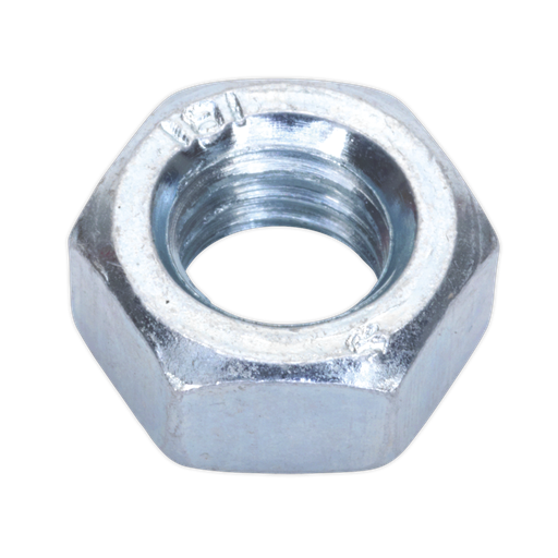 [SN8] Sealey Zinc Plated Steel Nut M8, DIN 934 - Pack of 100