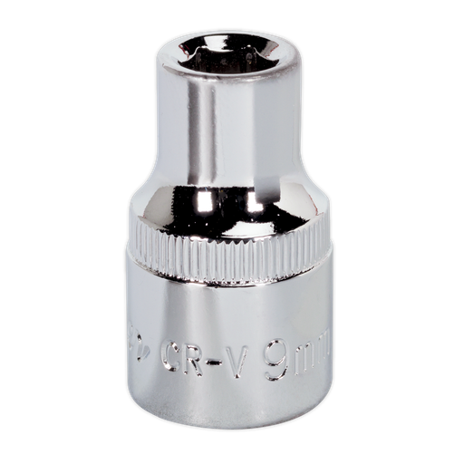 [SP1209] Sealey Premier Fully Polished Socket 1/2"Sq Drive 9mm