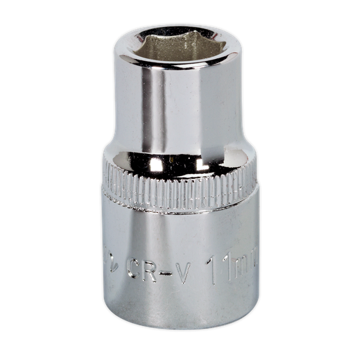 [SP1211] Sealey Premier Fully Polished Socket 1/2"Sq Drive 11mm