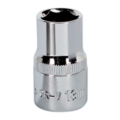[SP1213] Sealey Premier Fully Polished Socket 1/2"Sq Drive 13mm