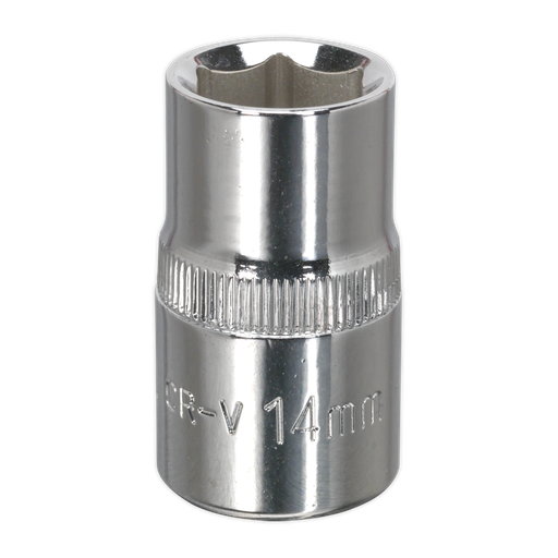 [SP1214] Sealey Premier Fully Polished Socket 1/2"Sq Drive 14mm