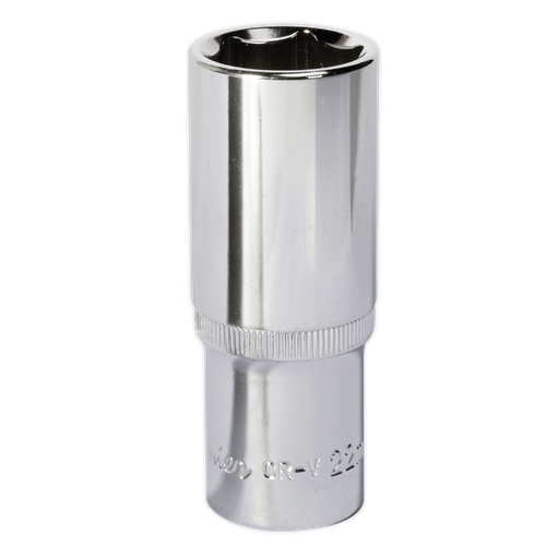 [SP1222D] Sealey Premier Fully Polished Deep Socket 1/2"Sq Drive 22mm