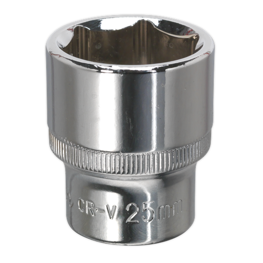 [SP1225] Sealey Premier Fully Polished Socket 1/2"Sq Drive 25mm