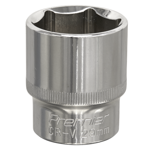[SP1229] Sealey Premier Fully Polished Socket 1/2"Sq Drive 29mm