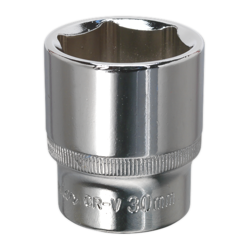 [SP1230] Sealey Premier Fully Polished Socket 1/2"Sq Drive 30mm