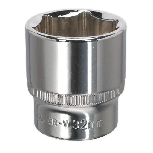 [SP1232] Sealey Premier Fully Polished Socket 1/2"Sq Drive 32mm