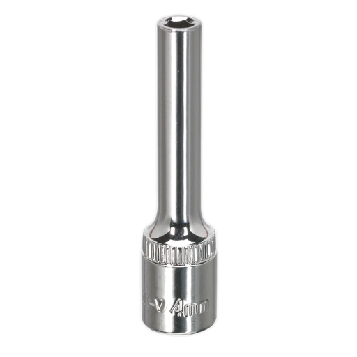 [SP1404D] Sealey Premier Fully Polished Deep Socket 1/4"Sq Drive 4mm