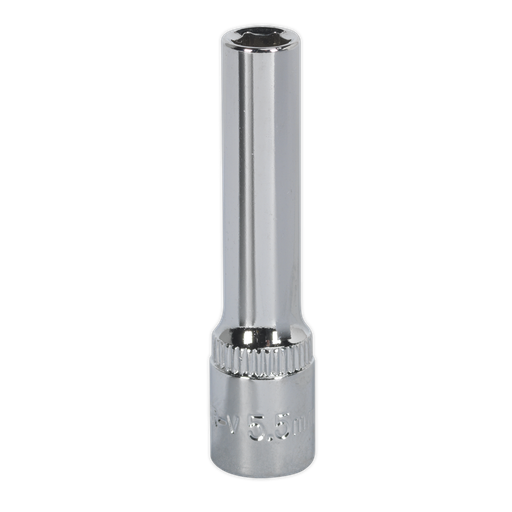 [SP14055D] Sealey Premier Fully Polished Deep Socket 1/4"Sq Drive 5.5mm