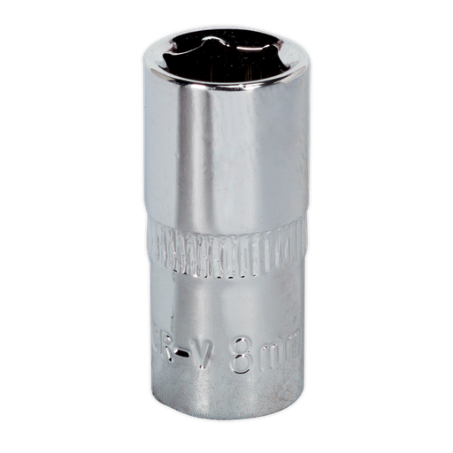 [SP1408] Sealey Premier Fully Polished Socket 1/4"Sq Drive 8mm