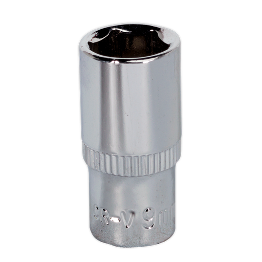 [SP1409] Sealey Premier Fully Polished Socket 1/4"Sq Drive 9mm