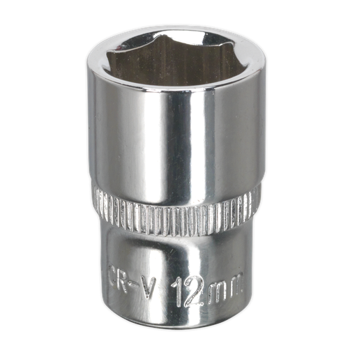 [SP1412] Sealey Premier Fully Polished Socket 1/4"Sq Drive 12mm