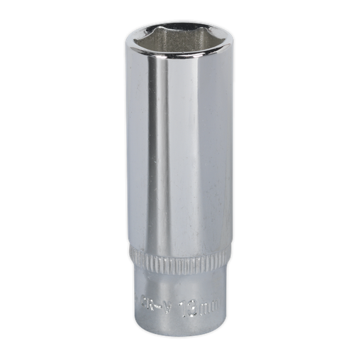 [SP1413D] Sealey Premier Fully Polished Deep Socket 1/4"Sq Drive 13mm