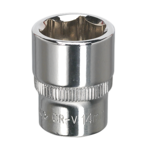 [SP1414] Sealey Premier Fully Polished Socket 1/4"Sq Drive 14mm