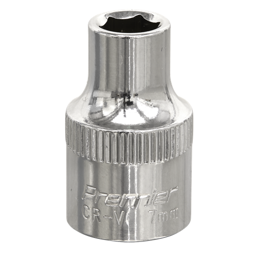 [SP3807] Sealey Premier Fully Polished Socket 3/8"Sq Drive 7mm