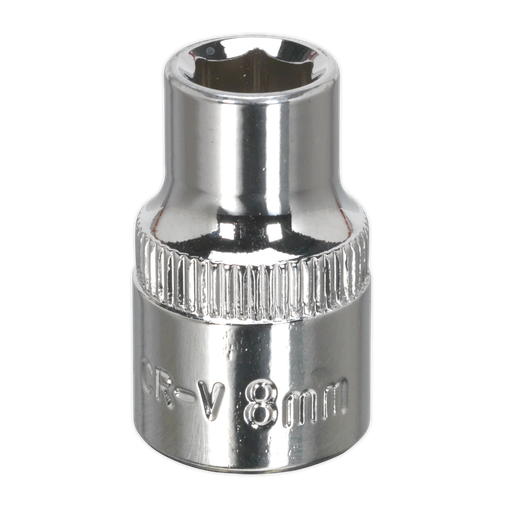 [SP3808] Sealey Premier Fully Polished Socket 3/8"Sq Drive 8mm