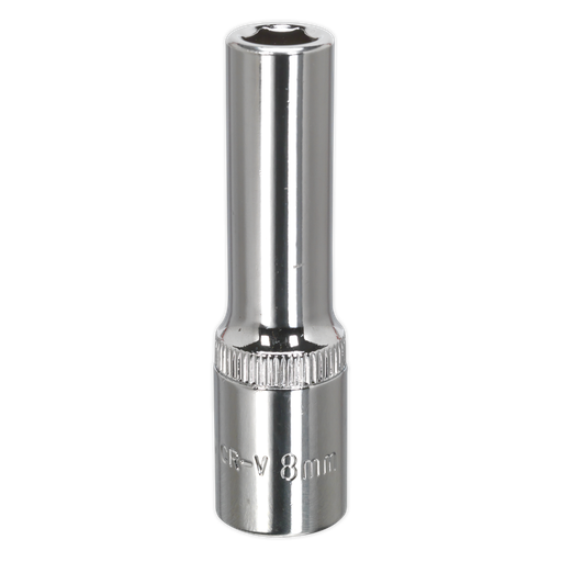 [SP3808D] Sealey Premier Fully Polished Deep Socket 3/8"Sq Drive 8mm