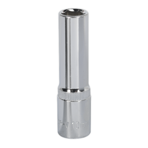 [SP3810D] Sealey Premier Fully Polished Deep Socket 3/8"Sq Drive 10mm