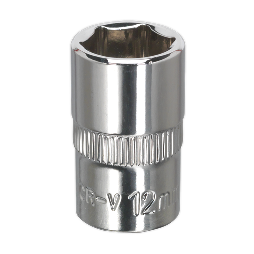 [SP3812] Sealey Premier Fully Polished Socket 3/8"Sq Drive 12mm