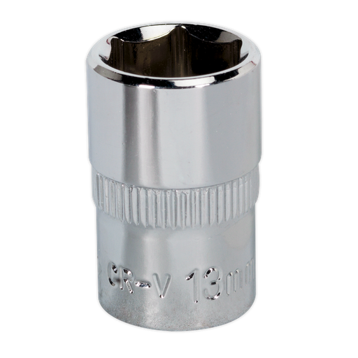 [SP3813] Sealey Premier Fully Polished Socket 3/8"Sq Drive 13mm