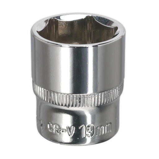 [SP3819] Sealey Premier Fully Polished Socket 3/8"Sq Drive 19mm