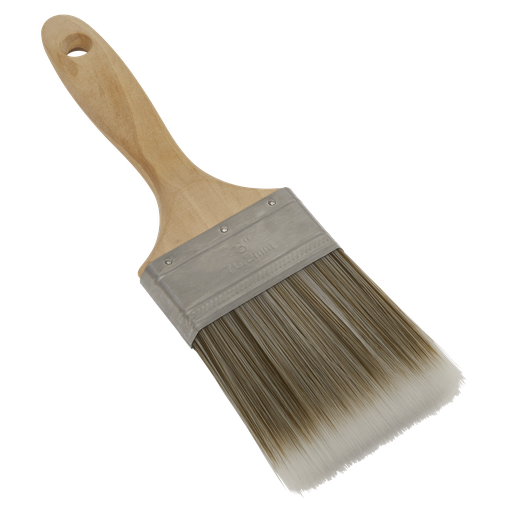[SPBS76W] Sealey Wooden Handle Paint Brush 76mm