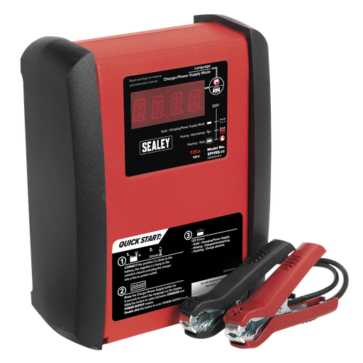 [SPI15S] Sealey 12V Intelligent Speed Charge Battery Charger/Maintainer 15A