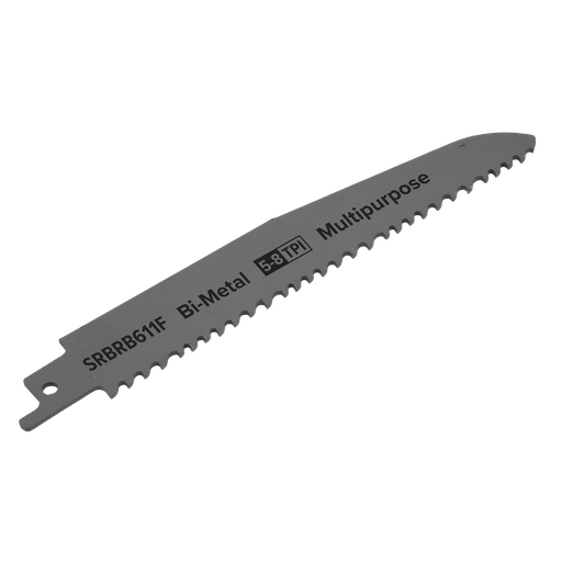 [SRBRB611F] Sealey Multipurpose Reciprocating Saw Blade 150mm 5-8tpi - Pack 