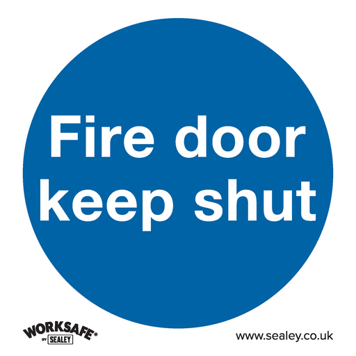 [SS1V1] Sealey Worksafe® Fire Door Keep Shut Safety Sign - Self-Adhesive