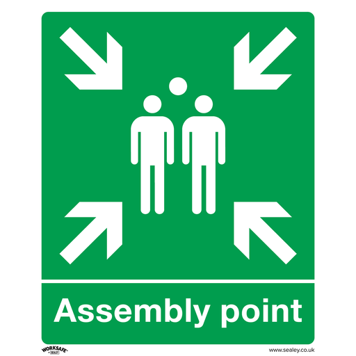 [SS37P1] Sealey Worksafe® Assembly Point Safety Sign - Rigid Plastic