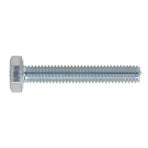 [SS425] Sealey 8.8 Zinc Plated HT Setscrew M4 x 25mm, DIN 933 - Pack of 50