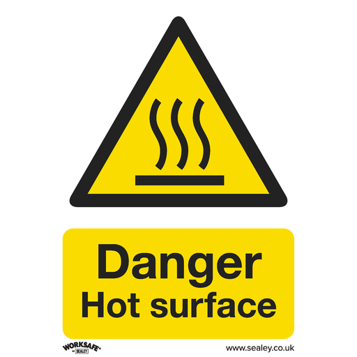 [SS42P1] Worksafe® Danger Hot Surface Safety Sign - Rigid Plastic