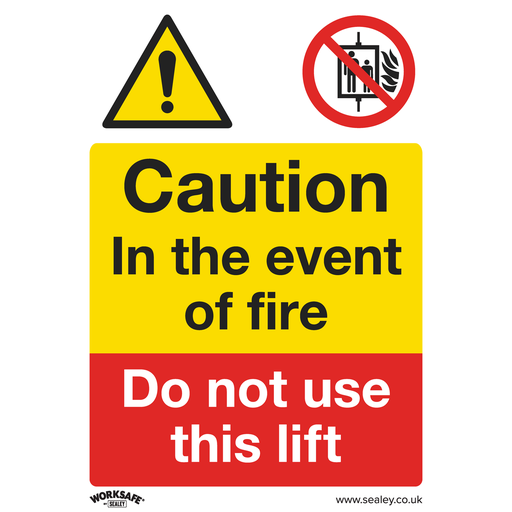 [SS43P1] Sealey Worksafe® Caution Do Not Use Lift Safety Sign - Rigid Plastic